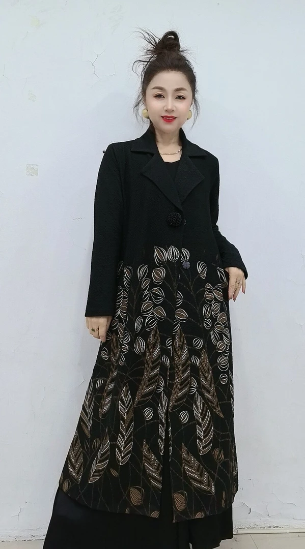 99169咖麦穗花时尚高端大气春款外奎