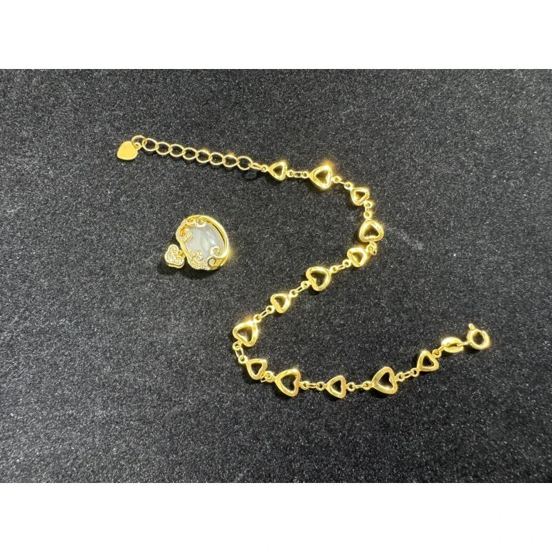 培育红宝石【48小时鉴赏期】先鉴后发 子母镂空爱心手链