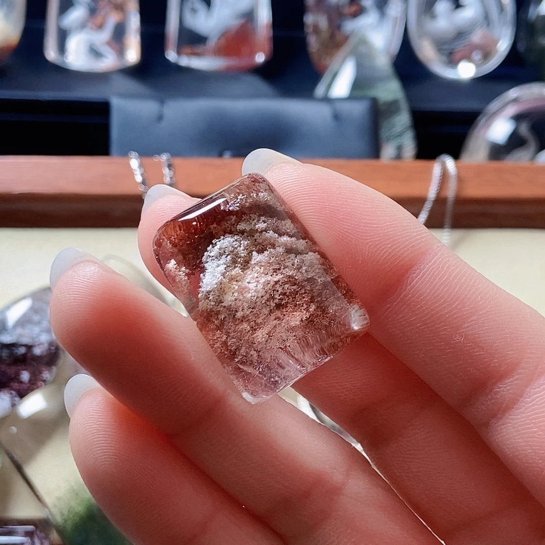家***师水晶颈饰未镶嵌橘黄幽灵