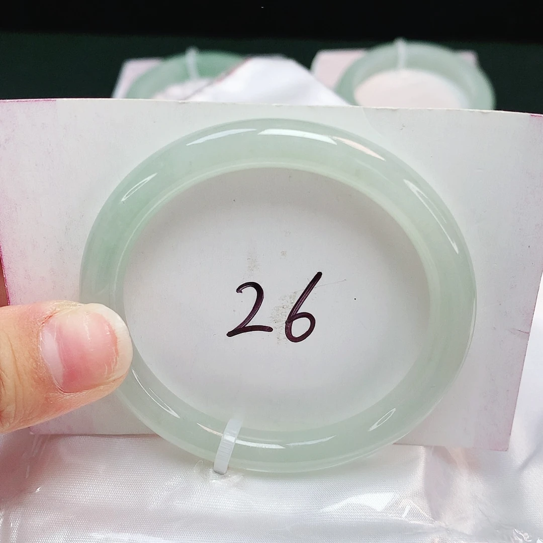 翡翠未镶嵌手镯圆条51.8