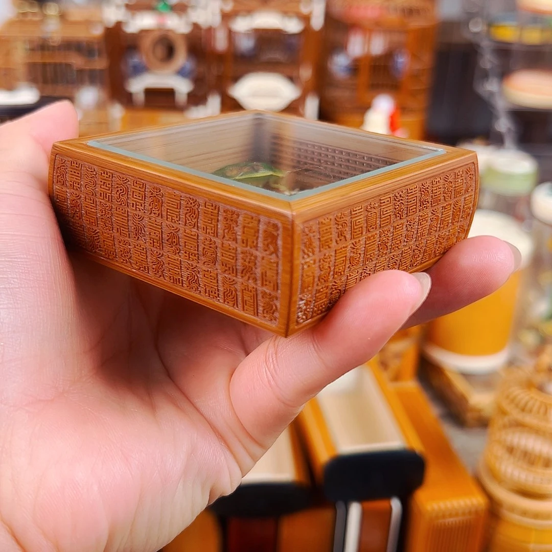 木老竹百寿图竹林金钟盒➕绿金钟