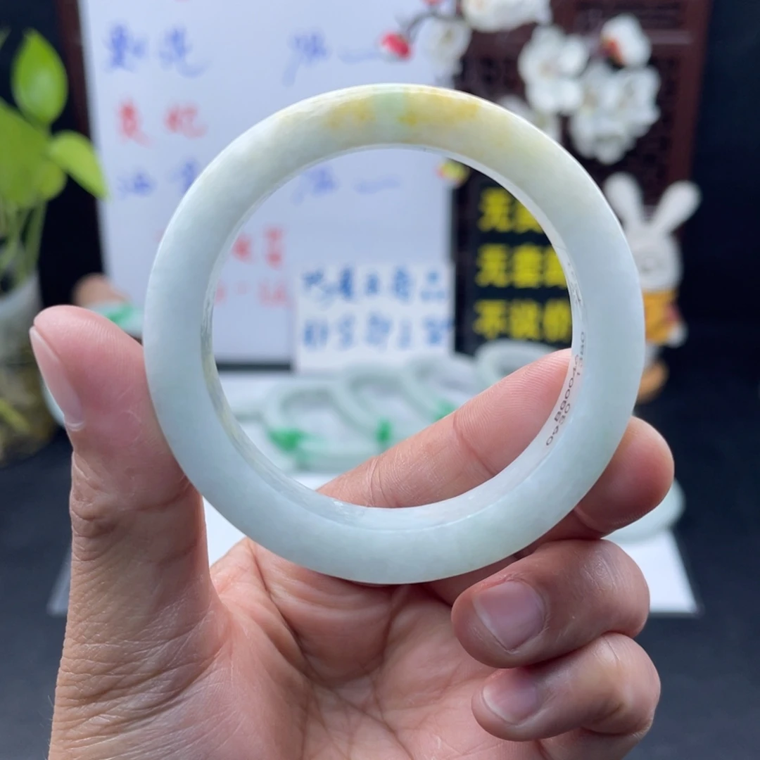 定制翡翠未镶嵌55正圈手镯
