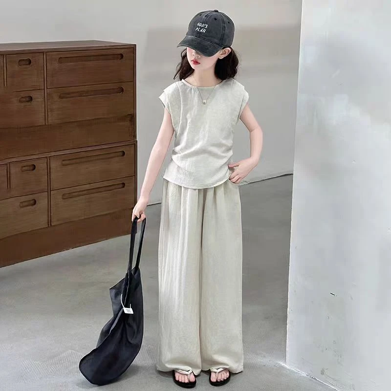 2025新款高档韩系中大童休闲薄款时尚套装