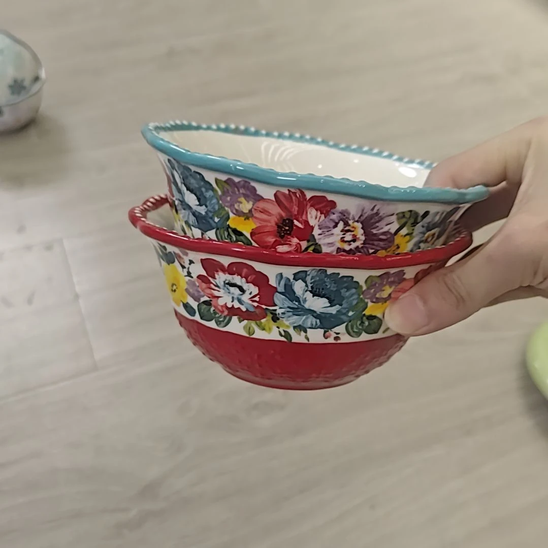 微瑕陶瓷餐具釉下彩6寸
