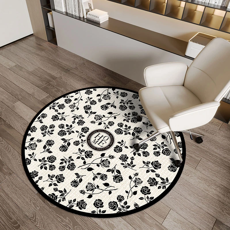 高级氛围床边圆毯家居亚麻地垫居家必备好物专属推荐家用垫子