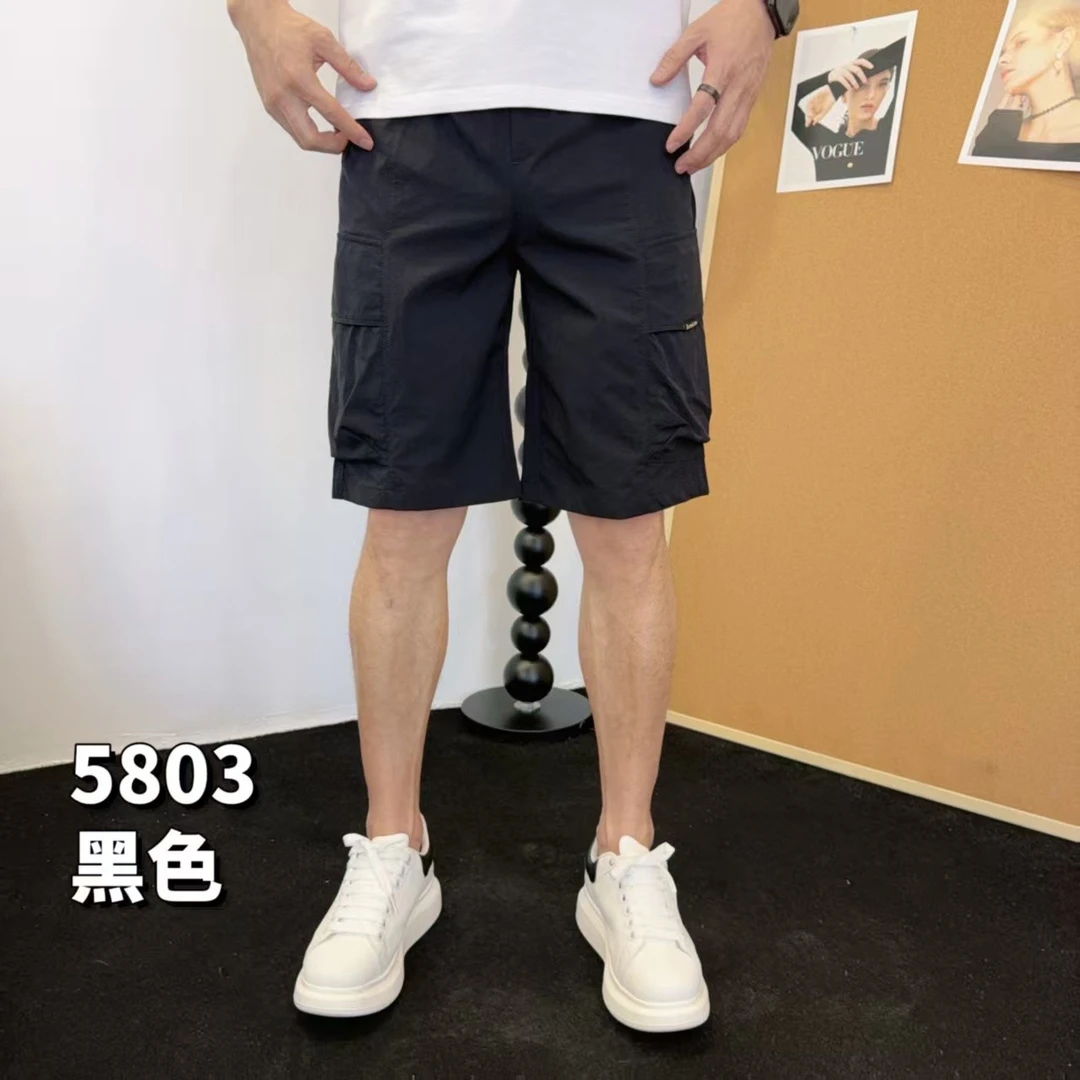 口袋短裤修身夏季直筒裤休闲裤裤子中裤速干运动短裤男士5803