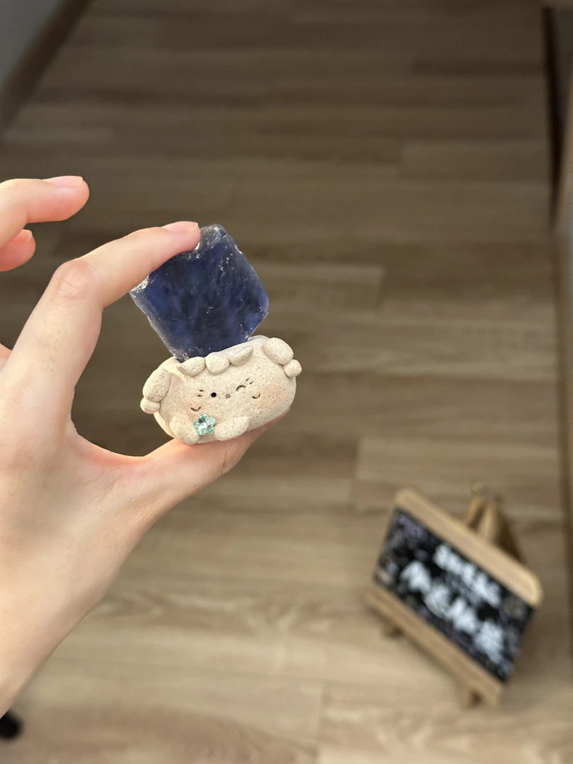 水晶小豆丁可爱高品质蓝绿盈石