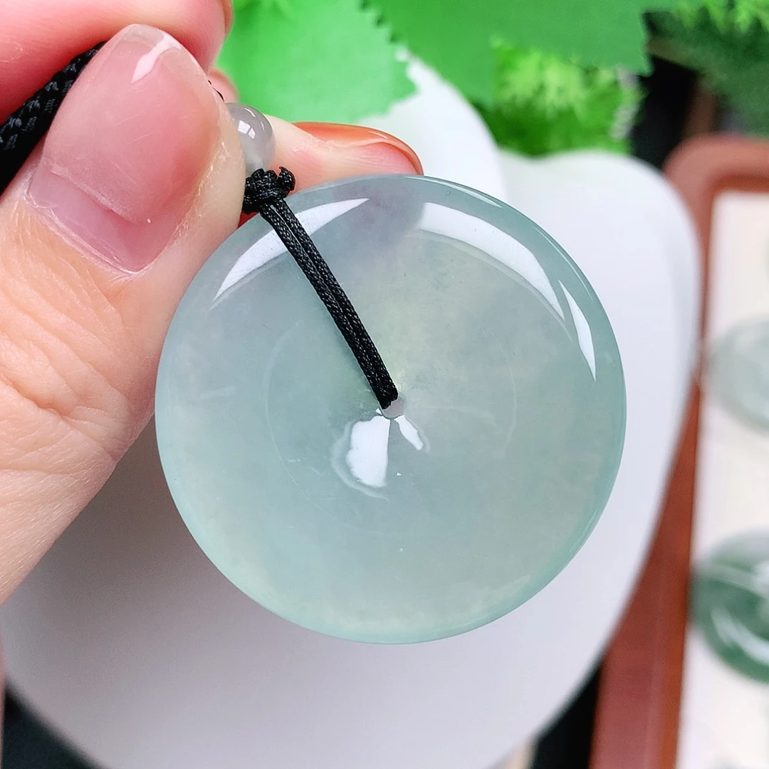 翡翠未镶嵌颈饰平安35.9-5.7