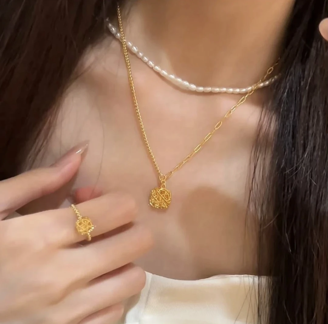 钛钢项链 小方糖项链气质百搭