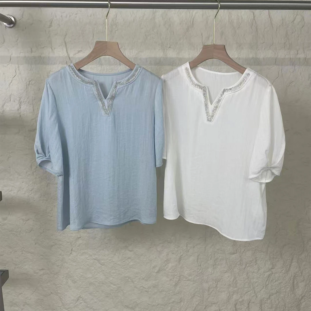 【Susie】雾道 CANTO MOTTO优雅V领女式T恤SBA5202112