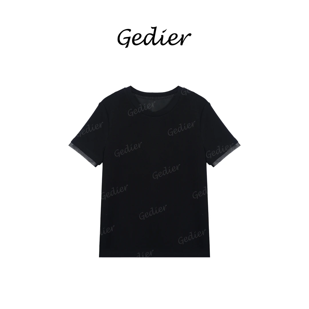 【歌蒂尔】2025春款欧若风时尚百搭白色T恤 TG510351Y