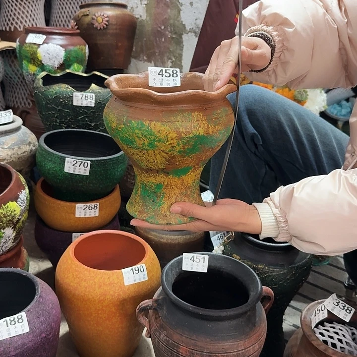 彩绘花边458高度19口径18