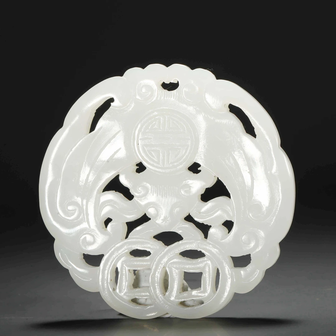 清代/福在眼前白玉佩/JZP25011165/收藏/【济文阁】