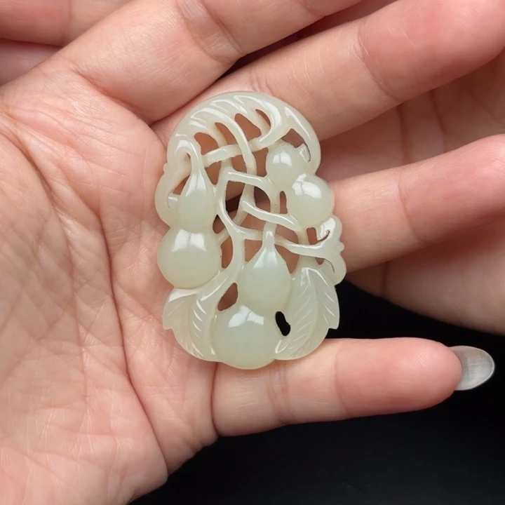 和田玉未镶嵌挂件官*