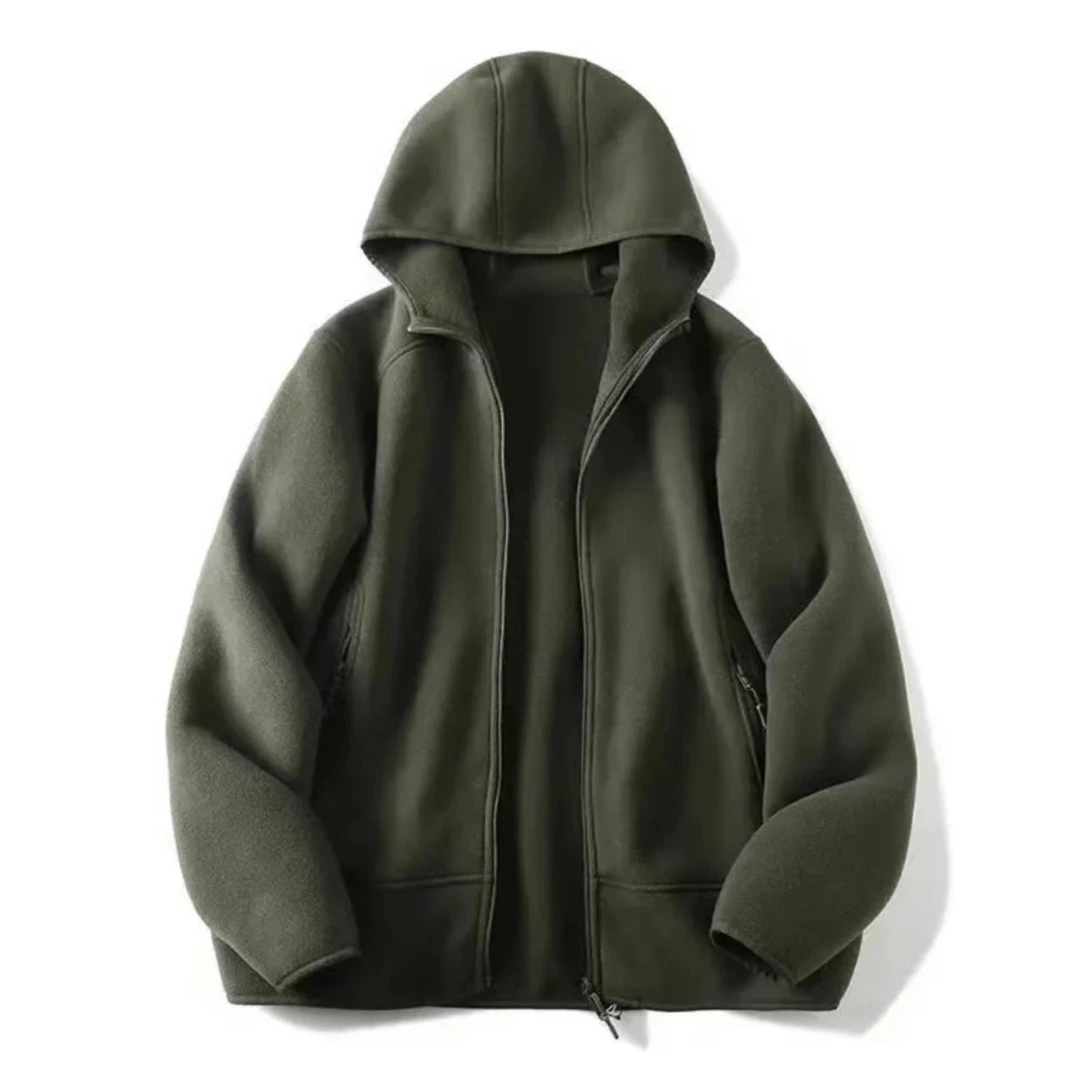 TY-【天邑严选】男女情侣加绒外套秋冬保暖户外连帽抓衣W9999