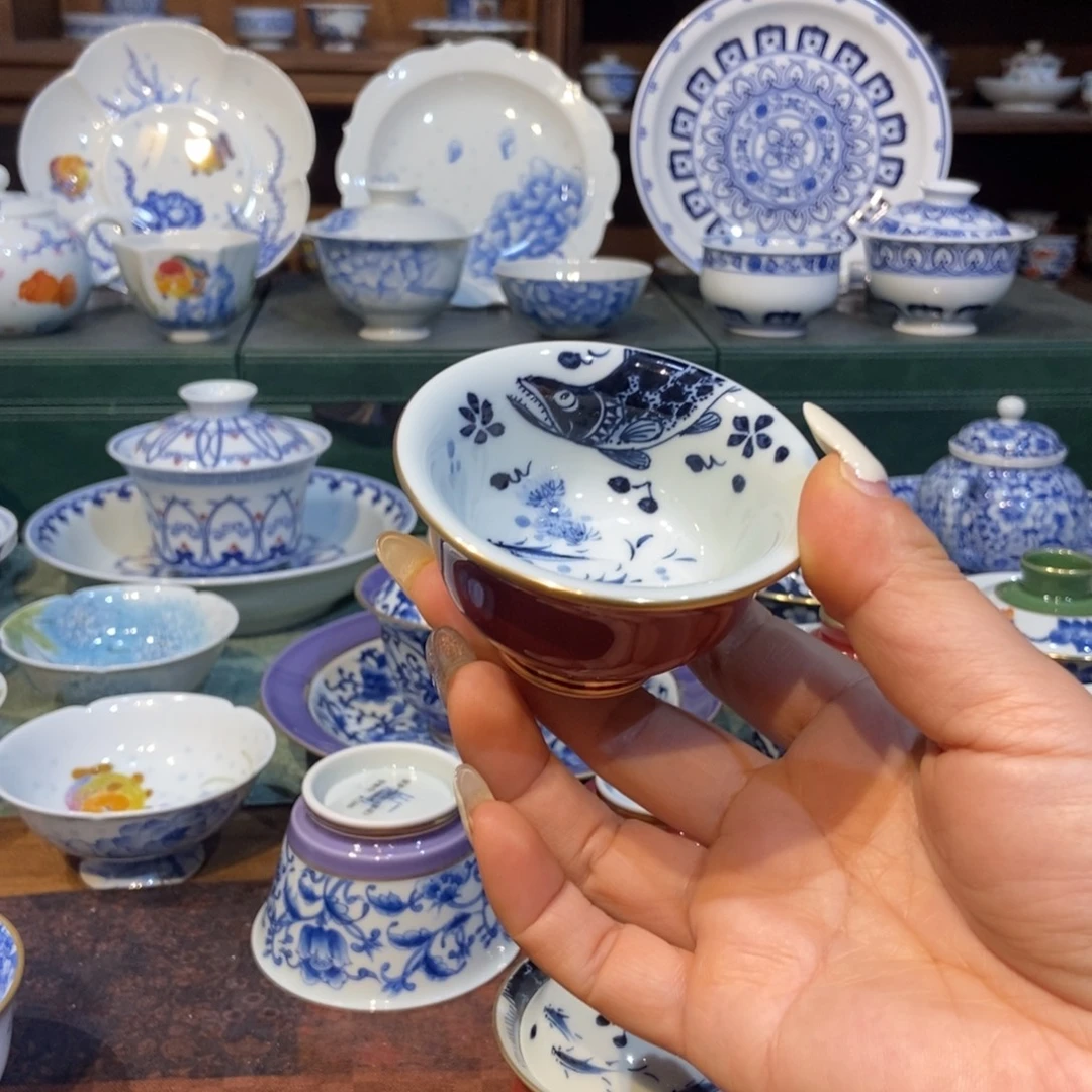 一如山房祭红鳜鱼压手杯