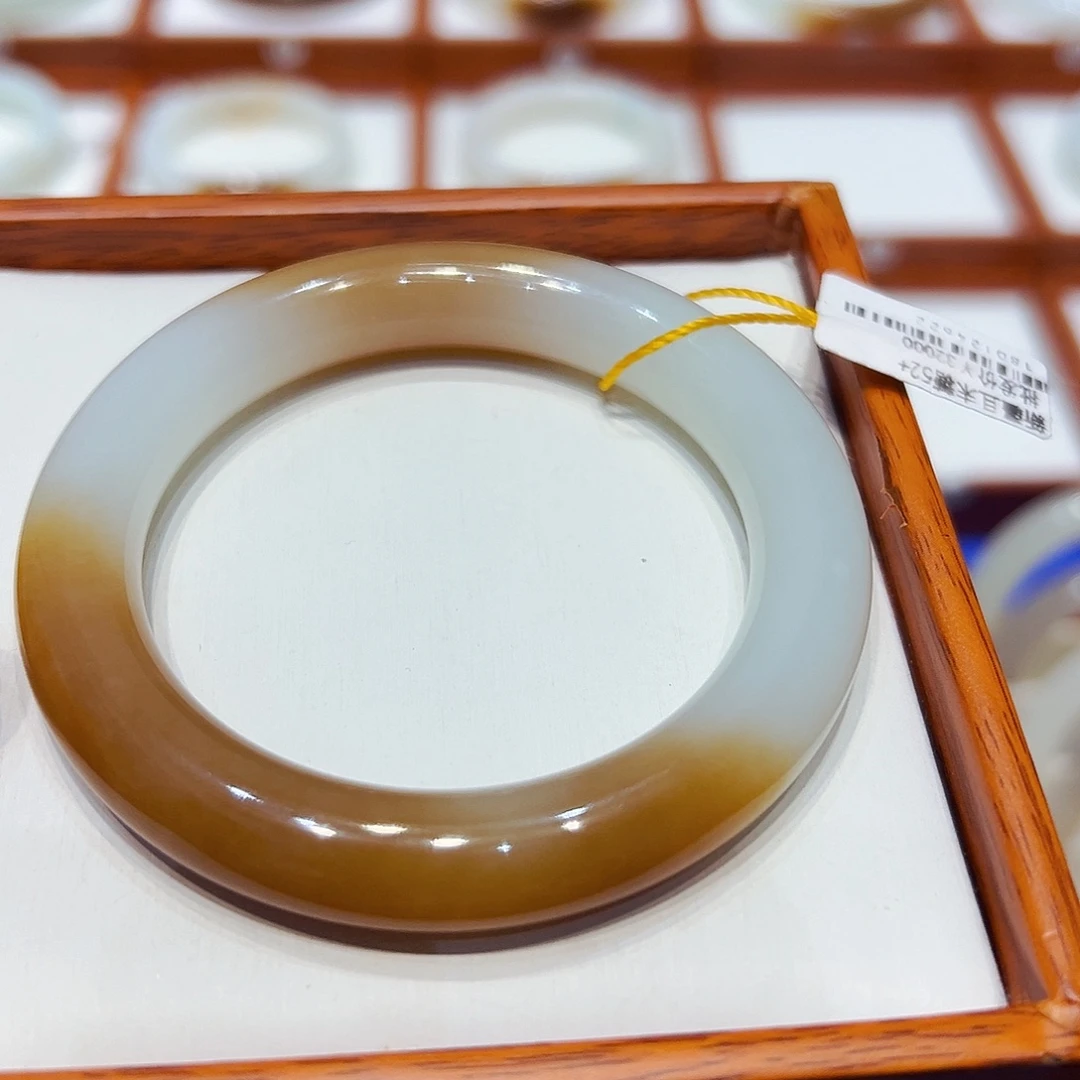 和田玉未镶嵌手镯天地糖5253