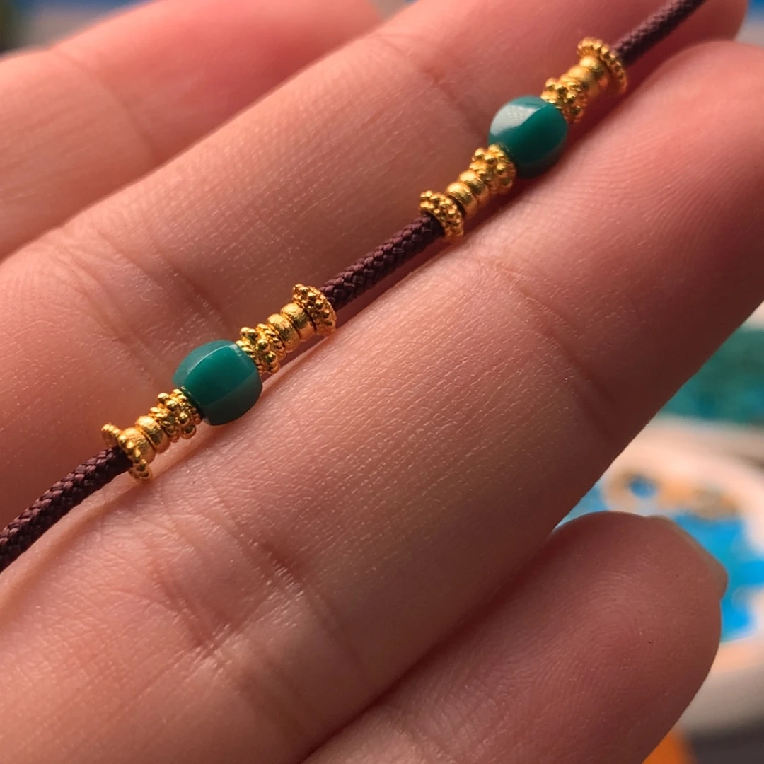 18K金镶嵌绿松石配饰