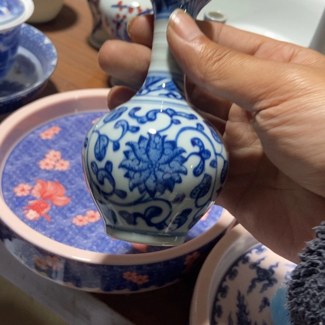 馨***然瓷片景德镇陶瓷花瓶一个