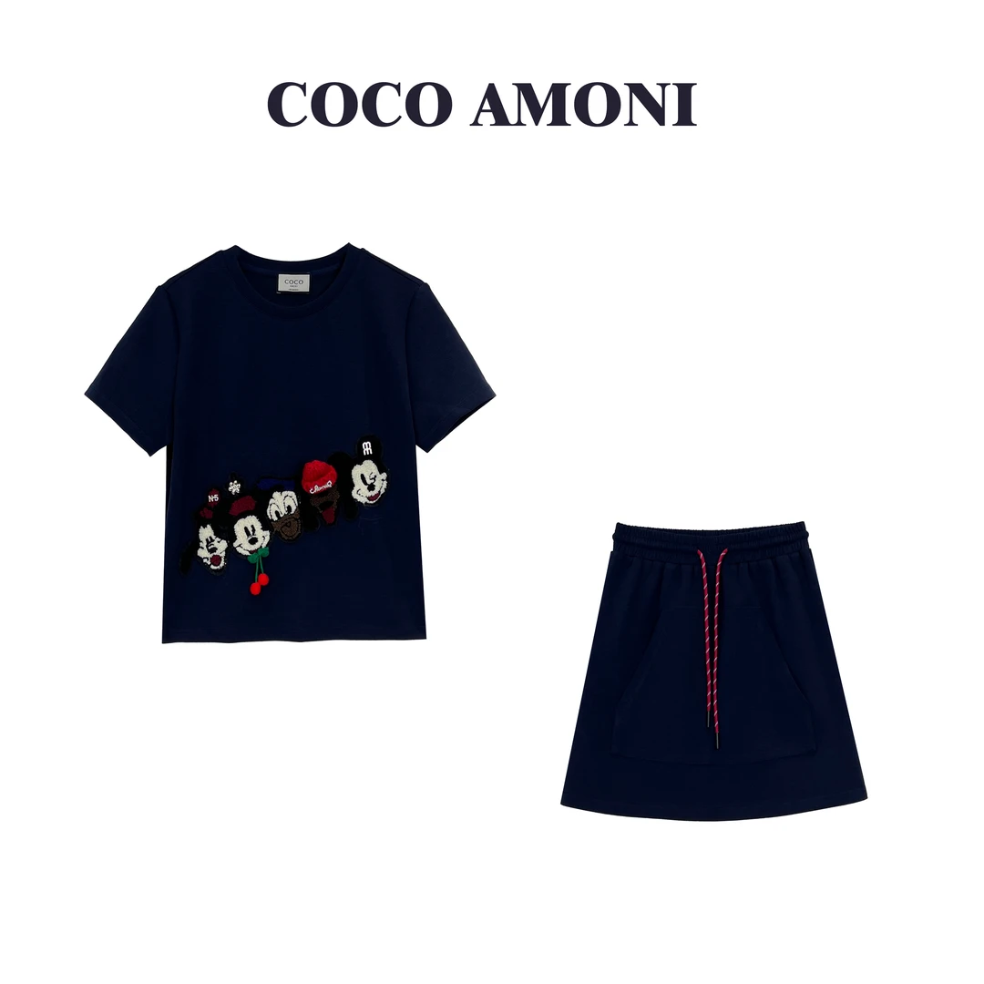 设计师新款夏季高定女装趣味卡通立体设计显瘦气质套装ZC271