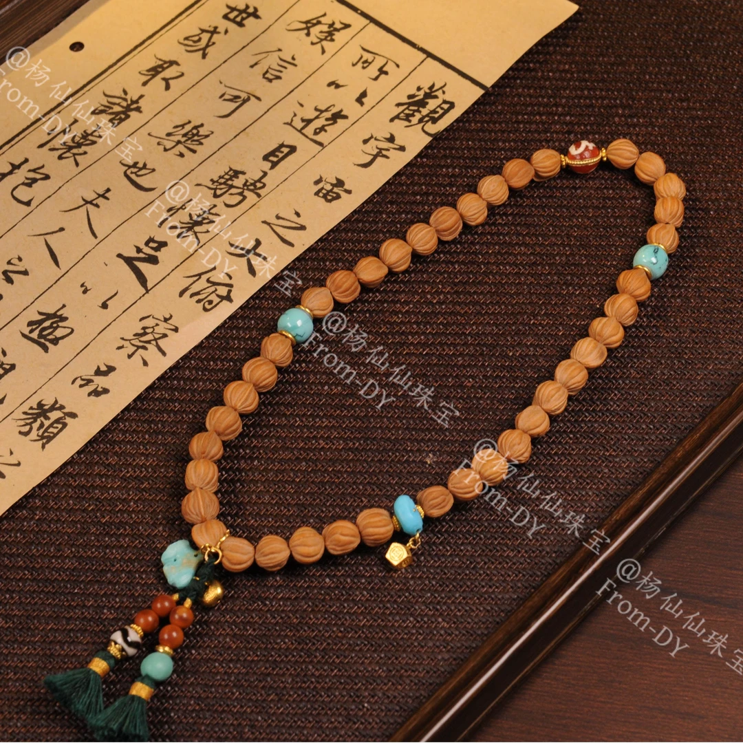 【杨仙仙珠宝】18K金镶嵌龙纹核桃多宝手串-A3447