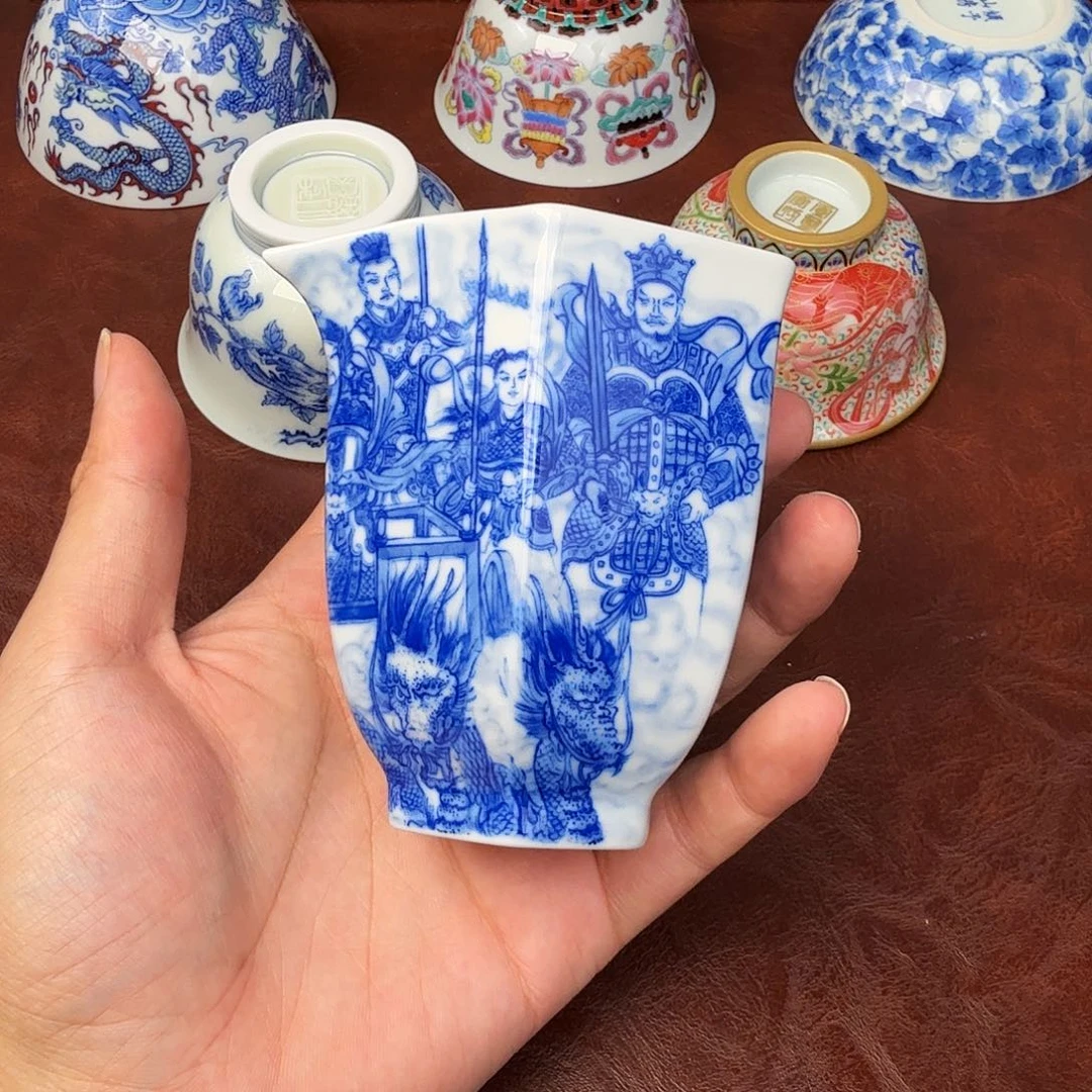 千***户现代景德镇全手工全手绘茶具