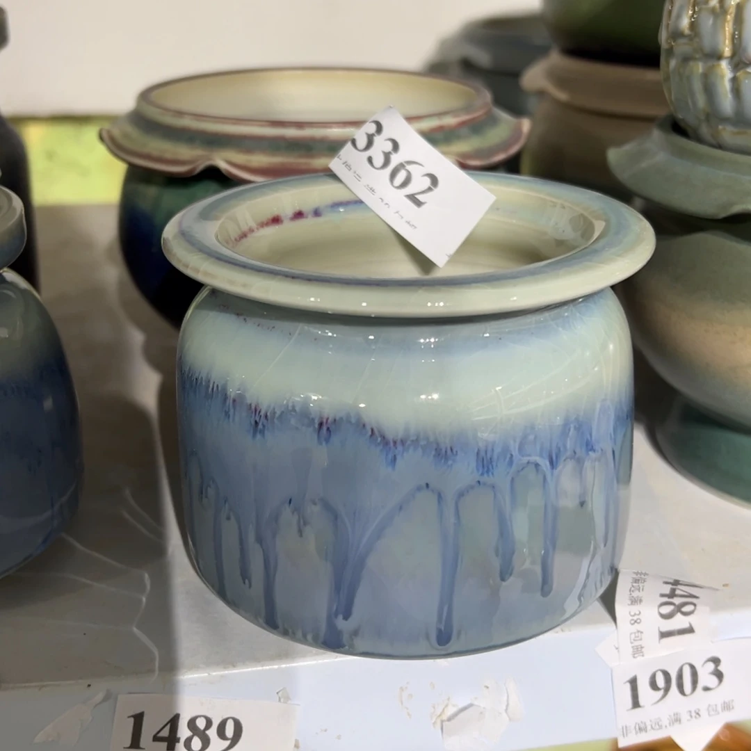 红陶口7高8 景德镇手工花盆