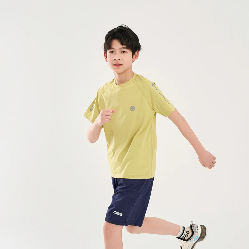 童装儿童短袖T恤男童速干衣2025夏季户外训练服男孩大童运动服短T