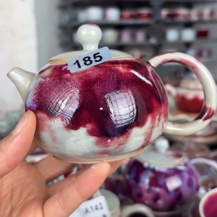 185钧瓷原矿釉茶壶