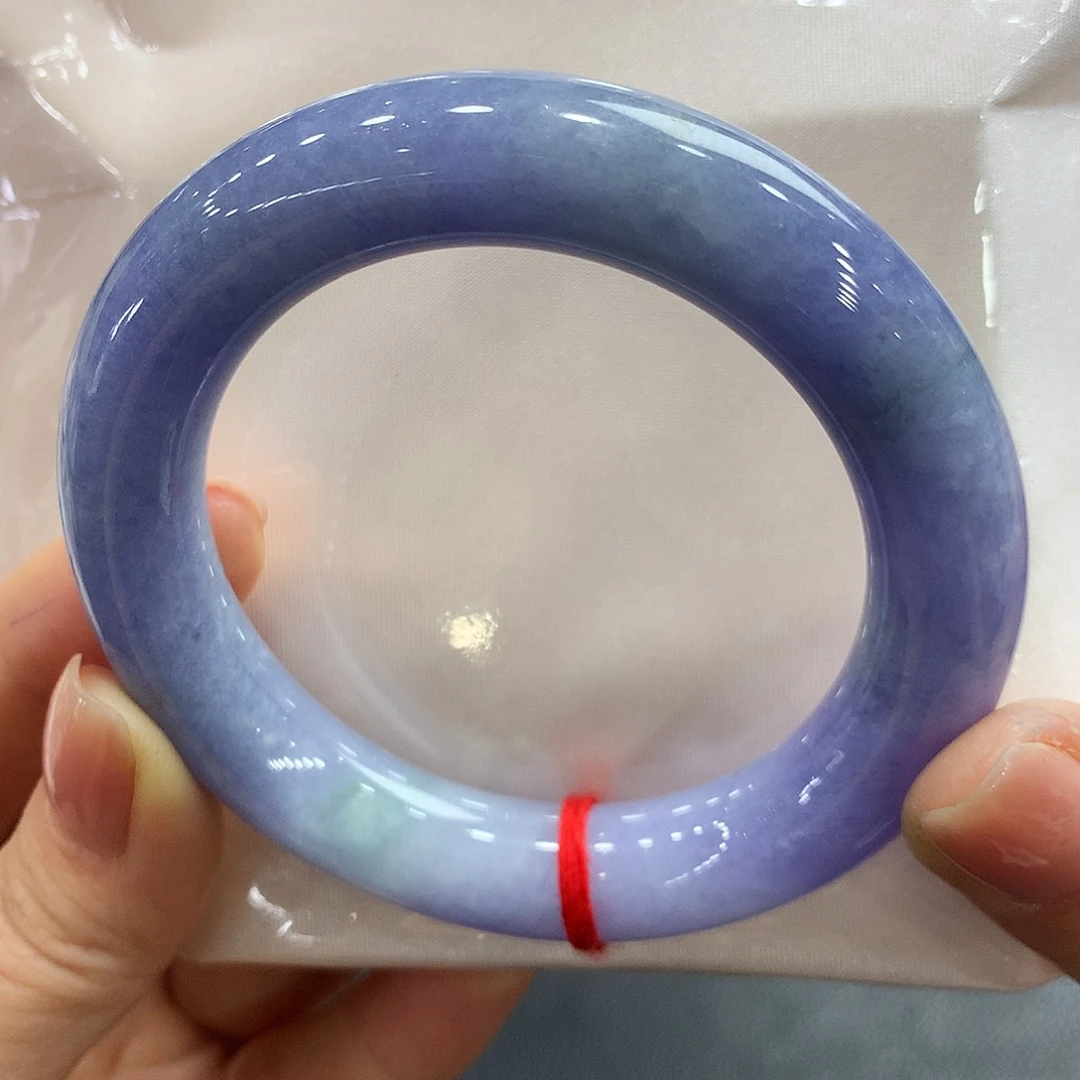 翡翠未镶嵌手镯53.4圆条两天鉴赏