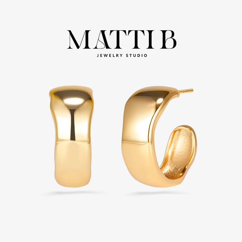 铜合金耳饰 金色气质银针简约高级感小众百搭时尚轻奢耳钉女1481