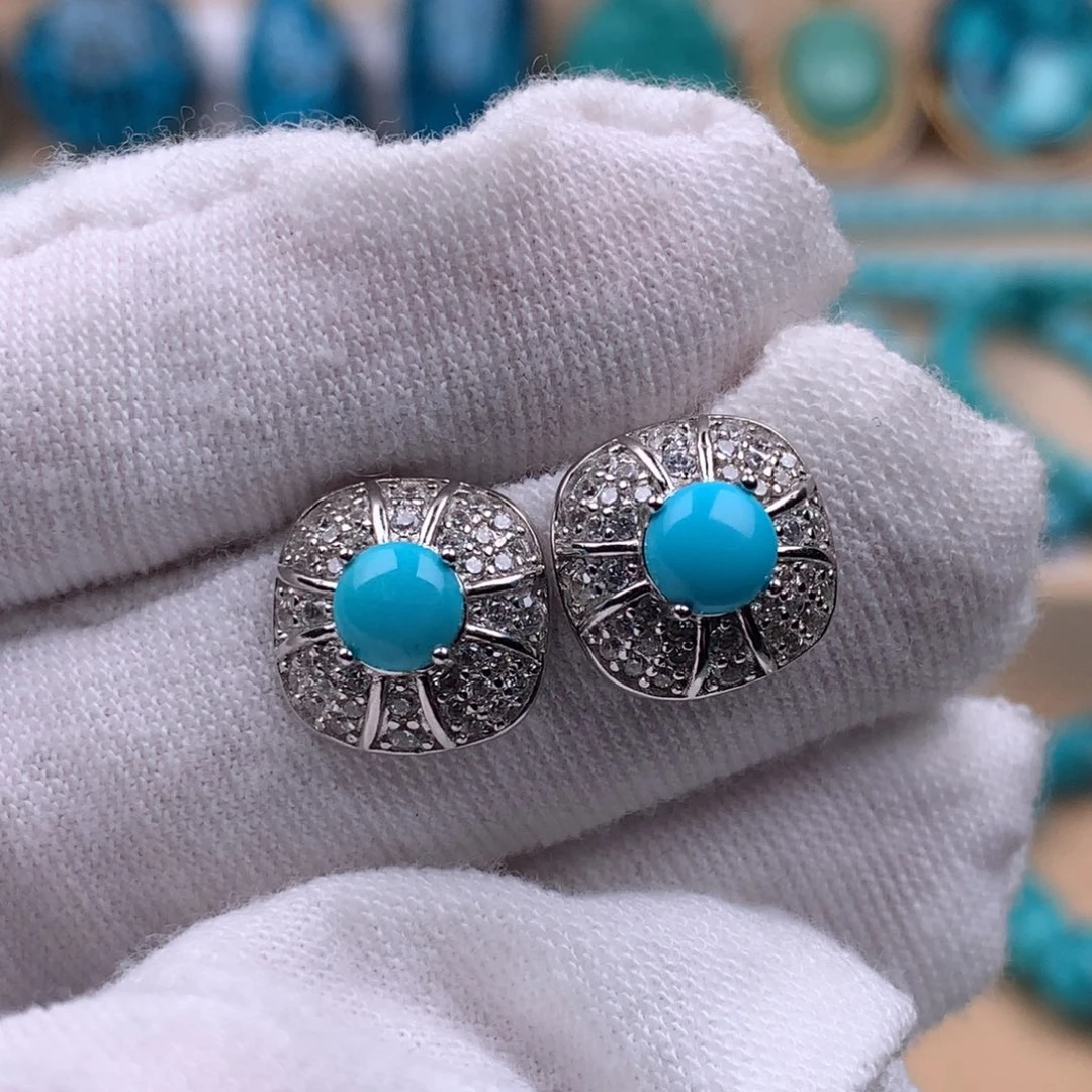 绿松石银S925镶嵌珠宝奇石