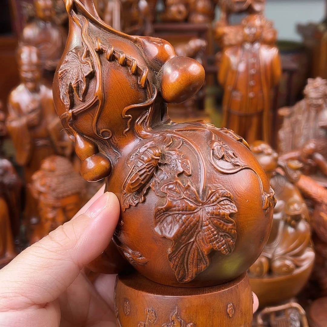 黄杨木黄杨木雕刻高度15厘米➕底座