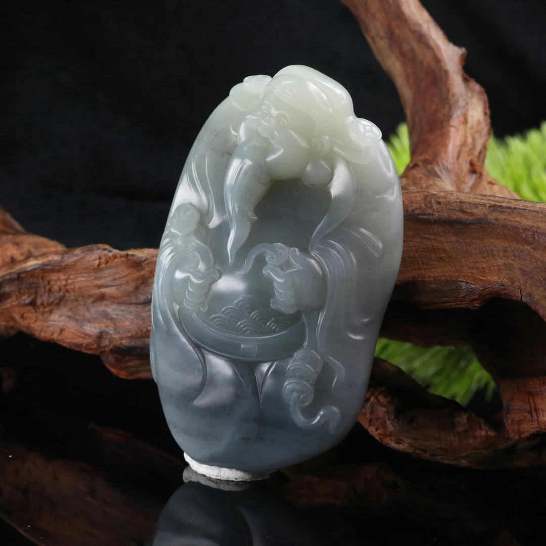 22和田玉财爷手把件/100018北京中保拍卖