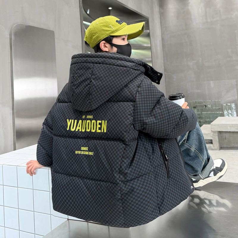 男童冬季羽绒棉服2025新款儿童冬装棉衣大童冬款防寒外套加厚棉袄