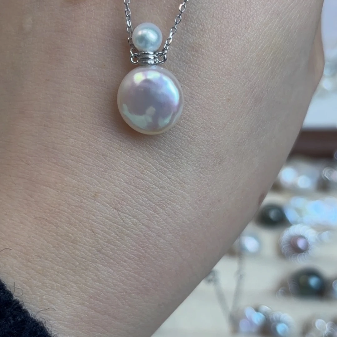吊坠淡水珍珠银S925镶嵌