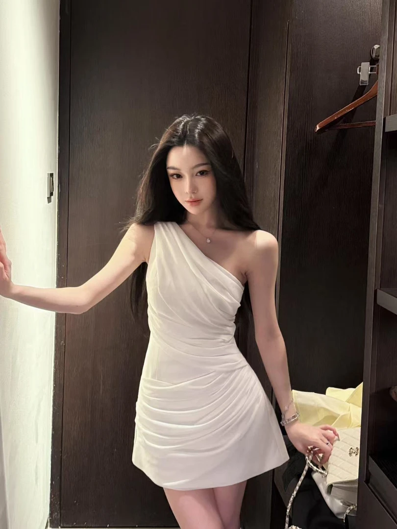 【纯欲捕手】夏季新款温柔纯欲修身辣妹连衣裙女收腰显瘦包臀短裙女