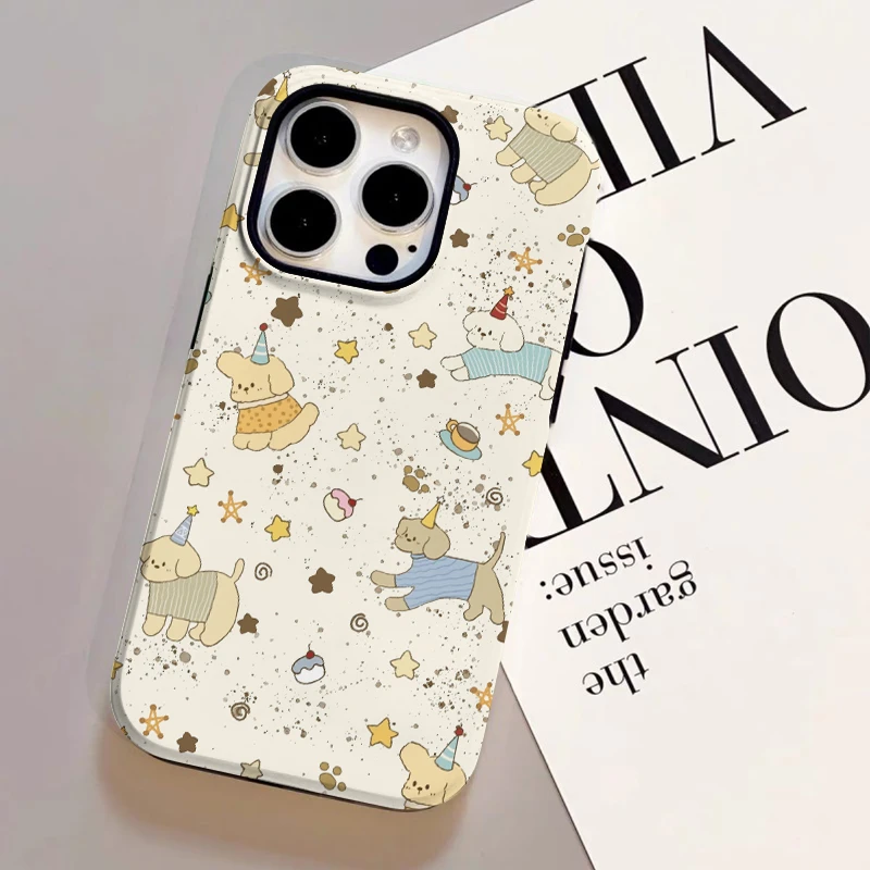 卡通狗狗iphone15手机壳oppo苹果16promax小米14华为vivo适用少女