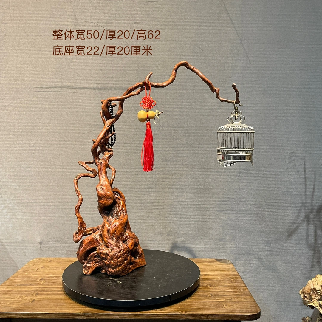 杜鹃根艺毛笔饰品香炉挂架禅意挂架