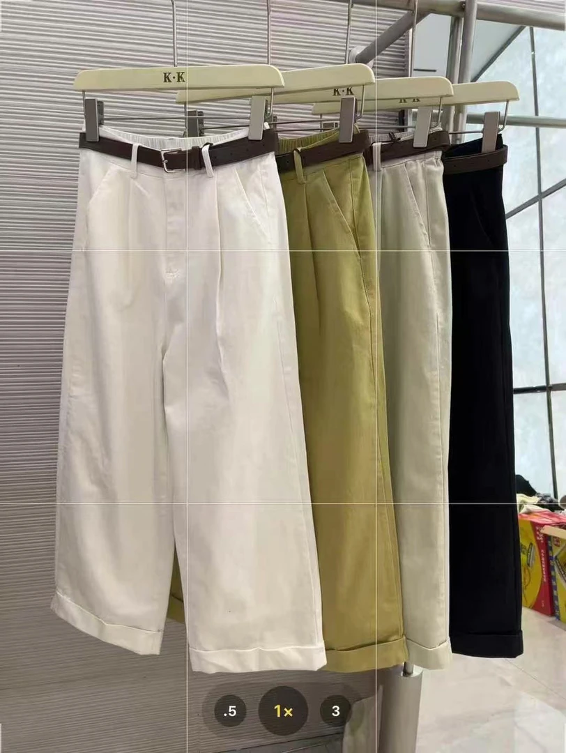 Coco高腰显瘦弹力直筒裤031