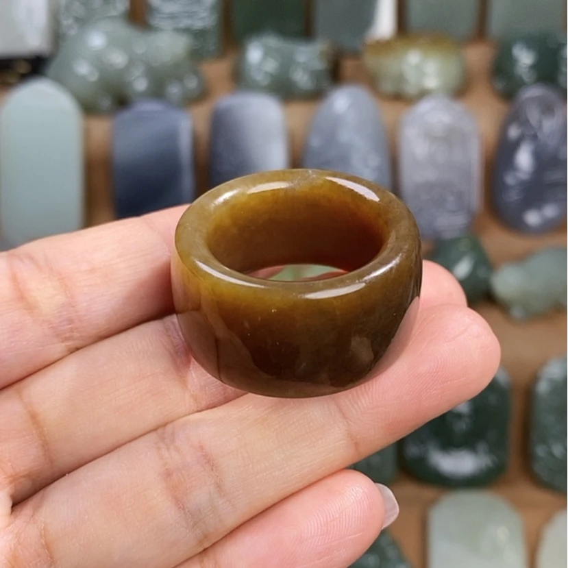 【闪购商品】和田玉（糖玉）戒圈未镶嵌無*卡22直径扳指