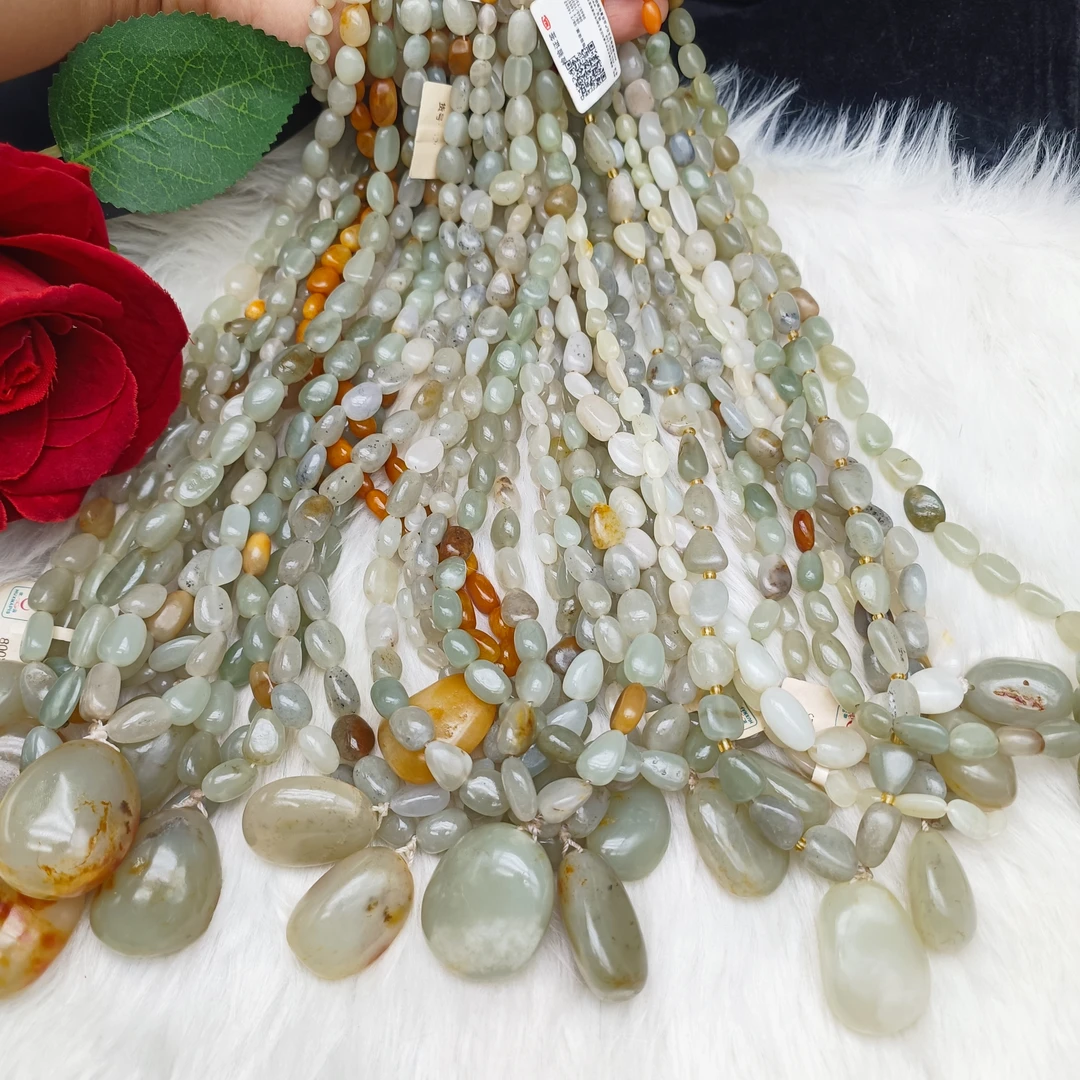 非金属羽毛项链 时尚男女同款项链挂件白色古风精美浅绿百搭手作