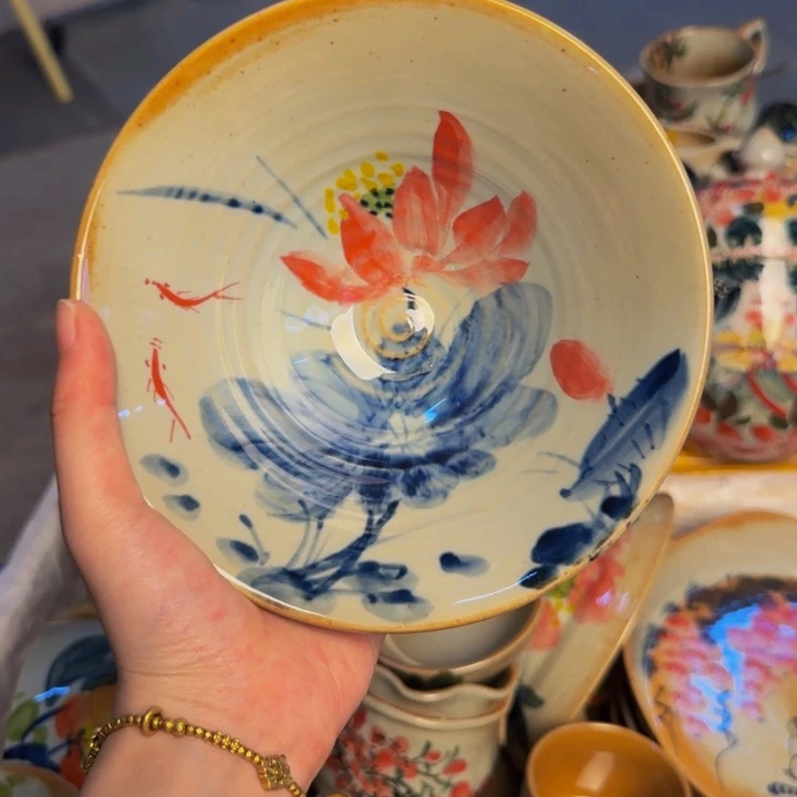 瓷片景德镇陶瓷手工手绘