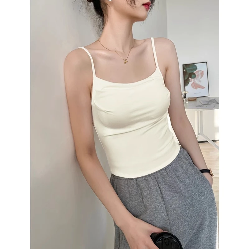背心吊带内搭女春季美背带胸垫无袖薄款打底气质上衣2025新款百搭