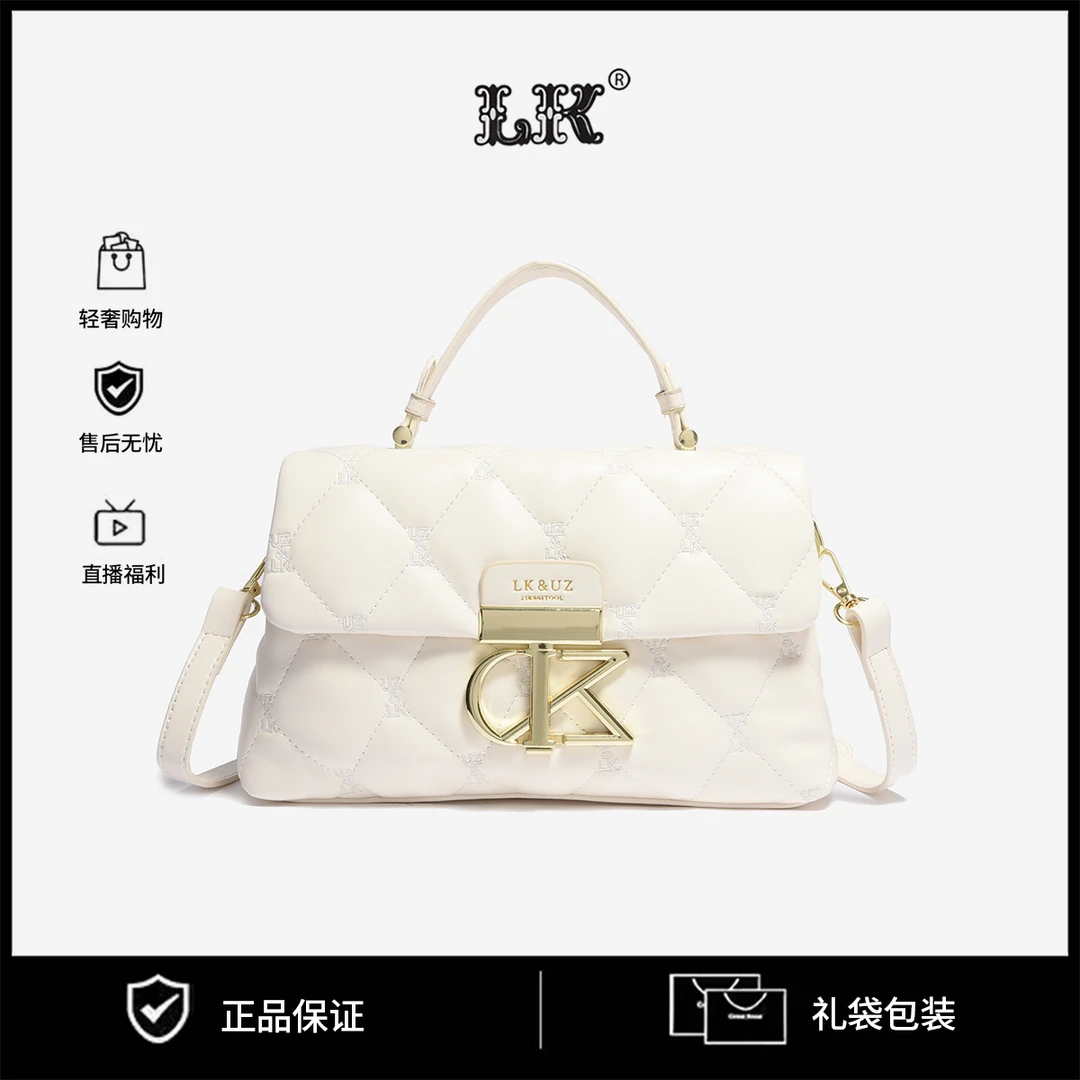 潮流经典女士百搭小众单肩斜挎包137白色