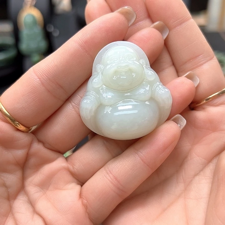 和田玉足银镶嵌颈饰