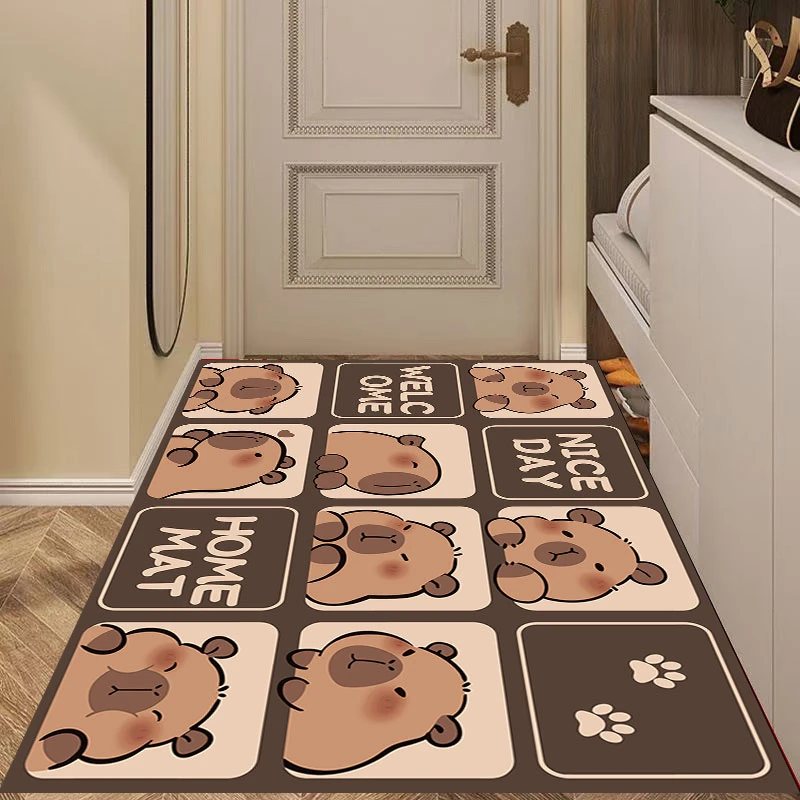 X193-U【100*160cm】硅藻泥高级入户门地垫门垫门口地毯玄关防滑