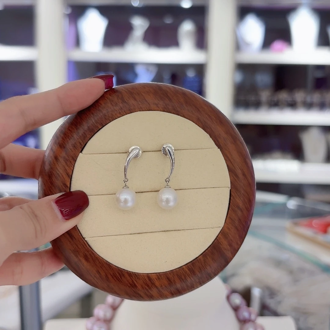 耳饰淡水珍珠银S925镶嵌