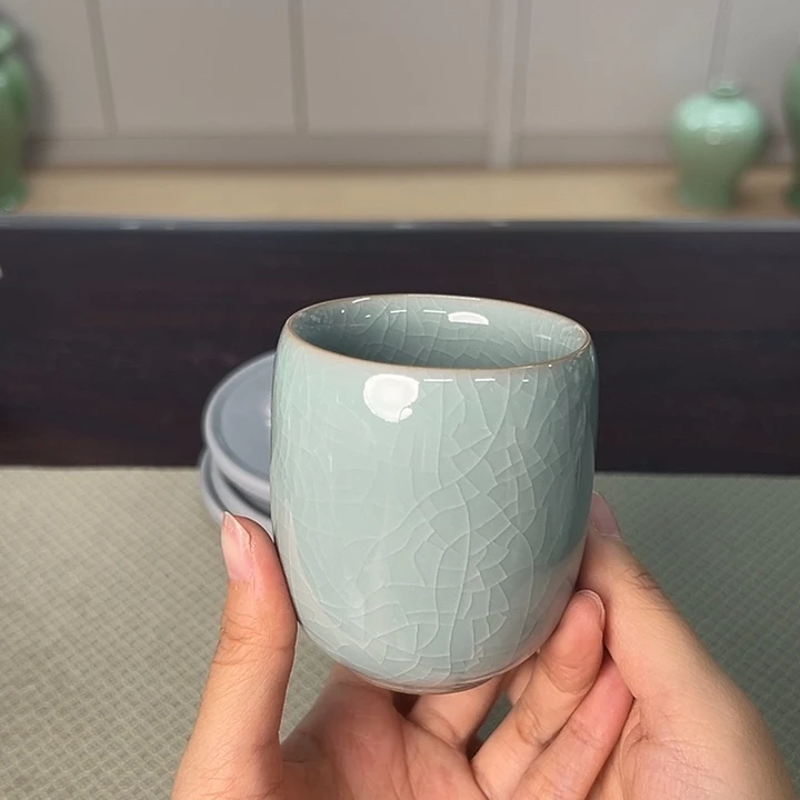 龙泉云间青瓷小米茶器