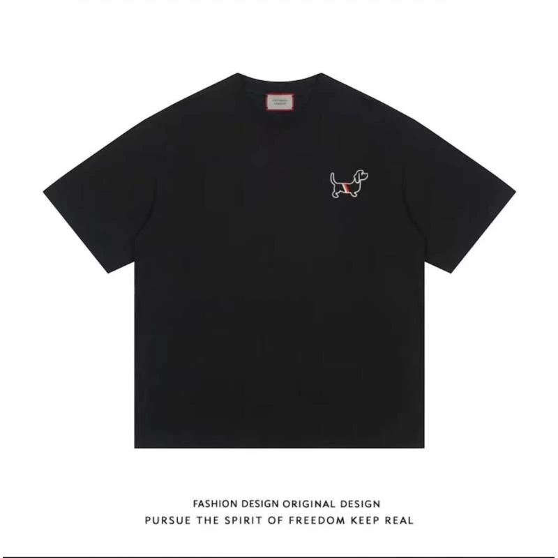 【腊肠狗】刺绣重磅男女同款简约短袖2025夏季T恤DO-106